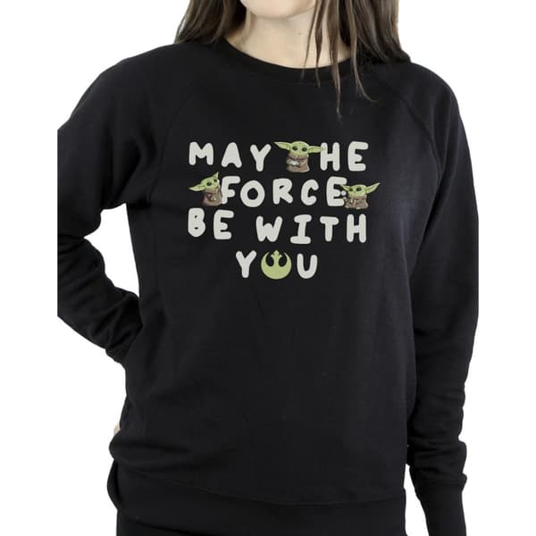 Star Wars Dam/Tjej The Mandalorian Grogu May The Force Be With You Sweatshirt