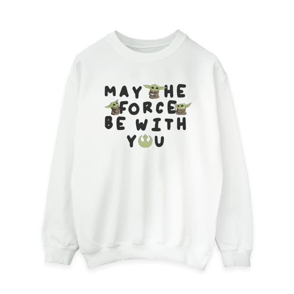 Star Wars Dam/Tjej The Mandalorian Grogu May The Force Be With You Sweatshirt