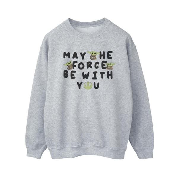 Star Wars Dam/Tjej The Mandalorian Grogu May The Force Be With You Sweatshirt