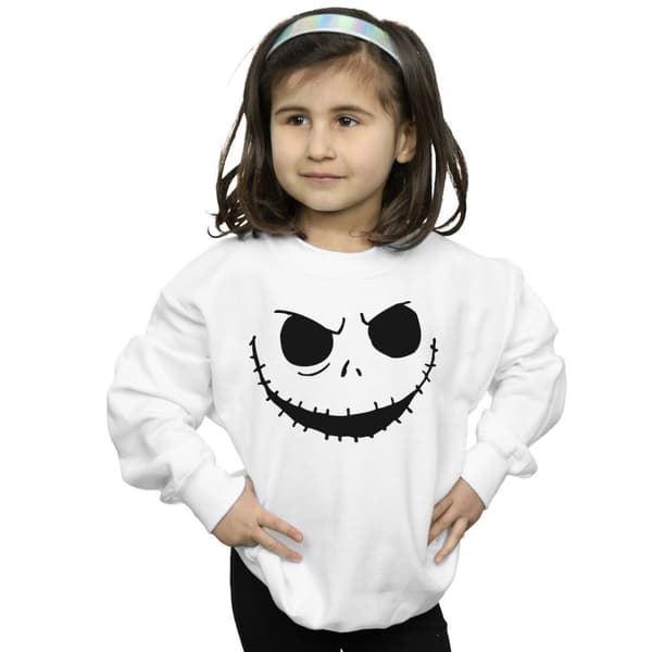 Disney Nightmare Before Christmas Jack´s Face Bold Sweatshirt för flickor