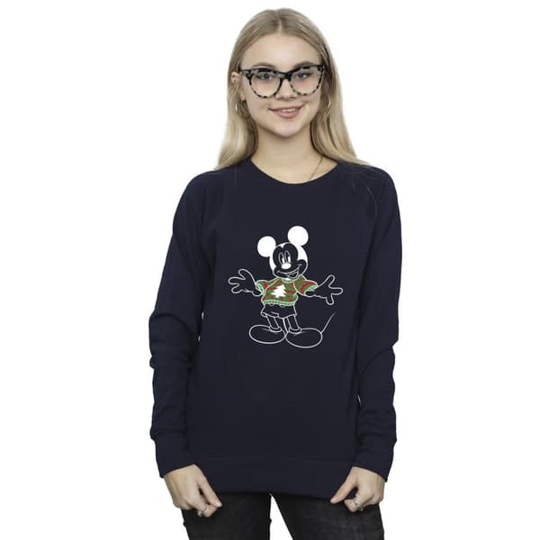Disney Dam/Tjej Musse Pigg Xmas Jumper Sweatshirt