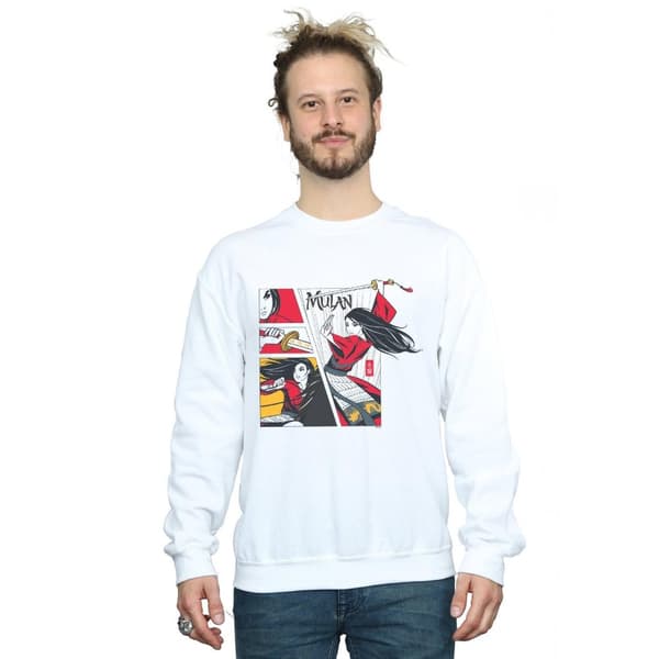 Disney Mens Mulan Movie Comic Style Sweatshirt