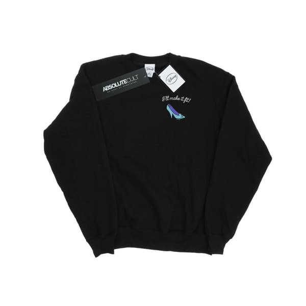Disney Princess Sweatshirt med brösttryck för flickor I´ll Make It Fit Black 5-6 Years