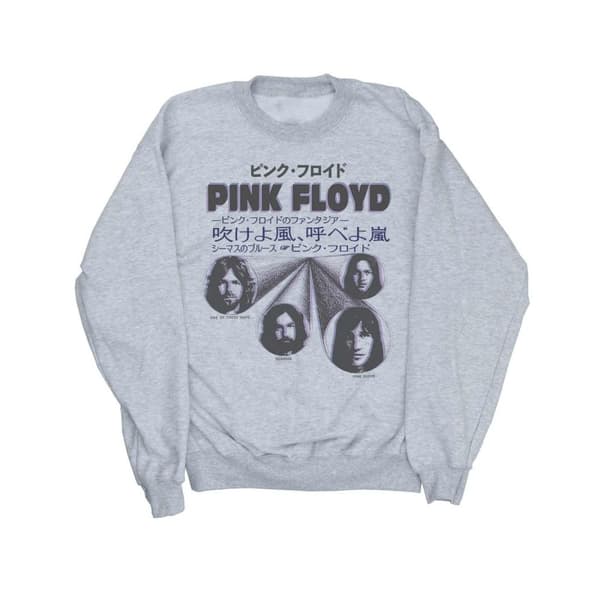Pink Floyd Girls Japanese Cover Sweatshirt Sports Grey 9-11 Years
