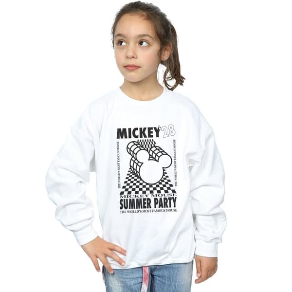 Disney Girls Mickey Mouse Summer Party Sweatshirt