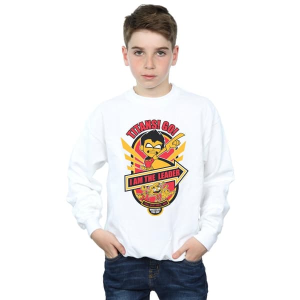 DC Comics Boys Teen Titans Go I Am The Leader Sweatshirt