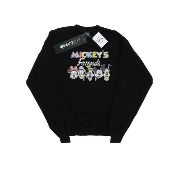 Disney Flickor Musse Pigg Vänner Faded Nostalgia Sweatshirt Black 12-13 Years