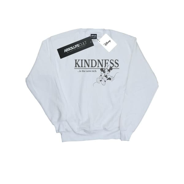 Disney Dam/kvinnor Minnie Mouse - Sweatshirt "Kindness Is Rich White XL