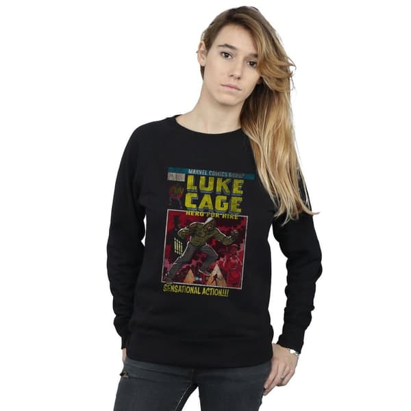 Marvel Womens/Ladies Luke Cage Distressed Yourself Sweatshirt