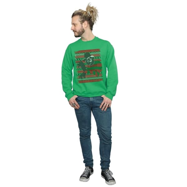 A Nightmare On Elm Street Mens Christmas Fair Isle Sweatshirt