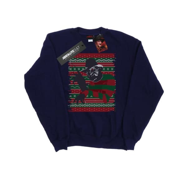 A Nightmare On Elm Street Mens Christmas Fair Isle Sweatshirt