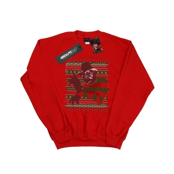 A Nightmare On Elm Street Mens Christmas Fair Isle Sweatshirt