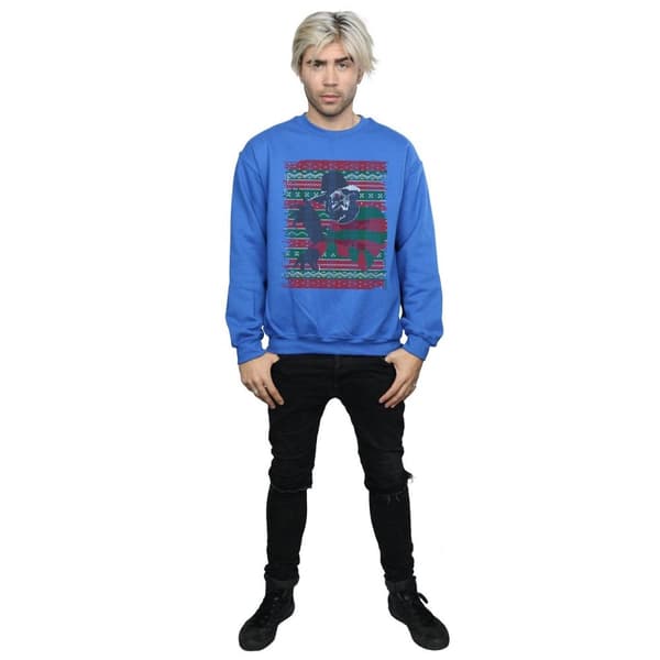 A Nightmare On Elm Street Mens Christmas Fair Isle Sweatshirt