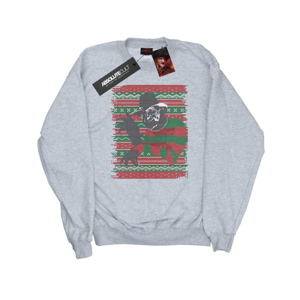 A Nightmare On Elm Street Mens Christmas Fair Isle Sweatshirt