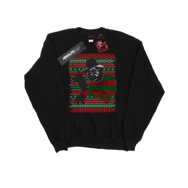 A Nightmare On Elm Street Mens Christmas Fair Isle Sweatshirt