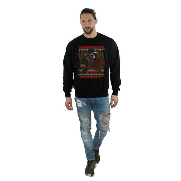 A Nightmare On Elm Street Mens Christmas Fair Isle Sweatshirt