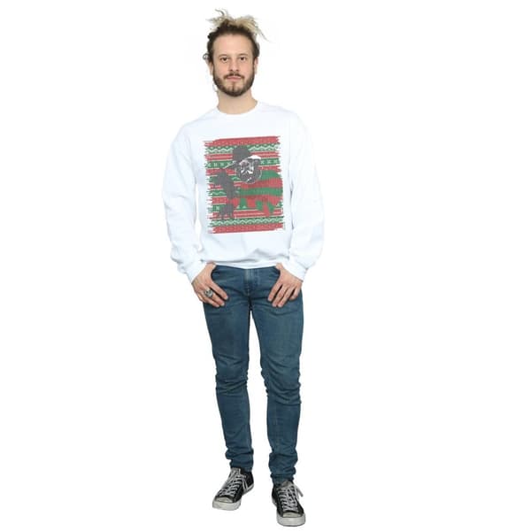 A Nightmare On Elm Street Mens Christmas Fair Isle Sweatshirt