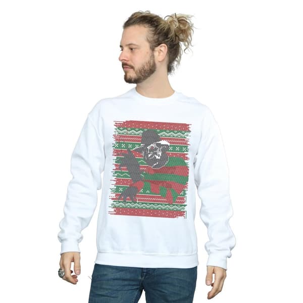 A Nightmare On Elm Street Mens Christmas Fair Isle Sweatshirt