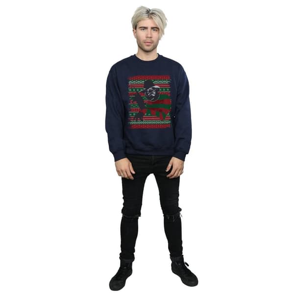 A Nightmare On Elm Street Mens Christmas Fair Isle Sweatshirt