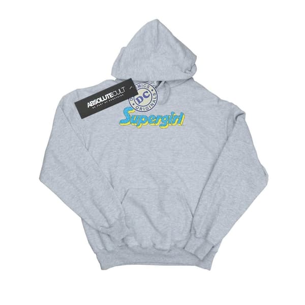 DC Comics Supergirl - huvtröja med krackelerad logotyp - dam/dam
