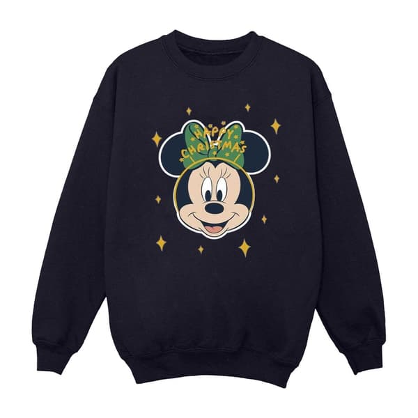 Disney Womens/Ladies Minnie Mouse Happy Christmas Sweatshirt