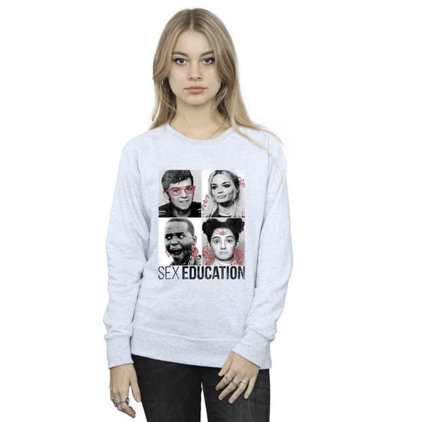 Netflix Sweatshirt med foton från sexundervisning för kvinnor/kvinnor