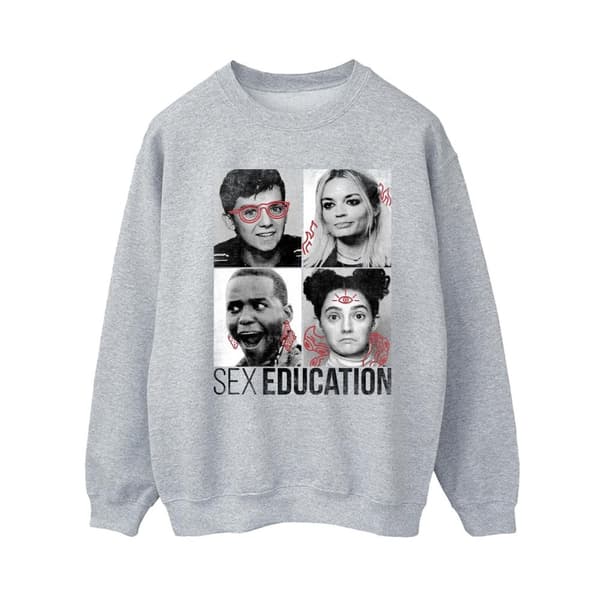 Netflix Sweatshirt med foton från sexundervisning för kvinnor/kvinnor