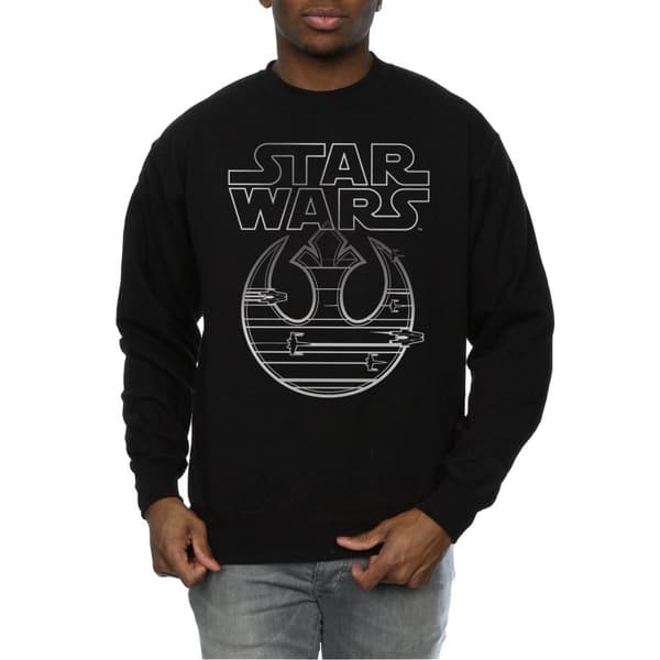 Star Wars The Last Jedi Resistance Logo Metallic Sweatshirt - herr