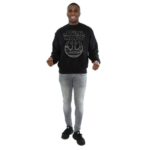 Star Wars The Last Jedi Resistance Logo Metallic Sweatshirt - herr
