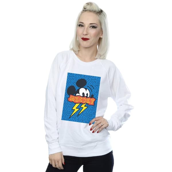 Disney Dam/Tjej Musse Pigg 90-tals Flash Sweatshirt