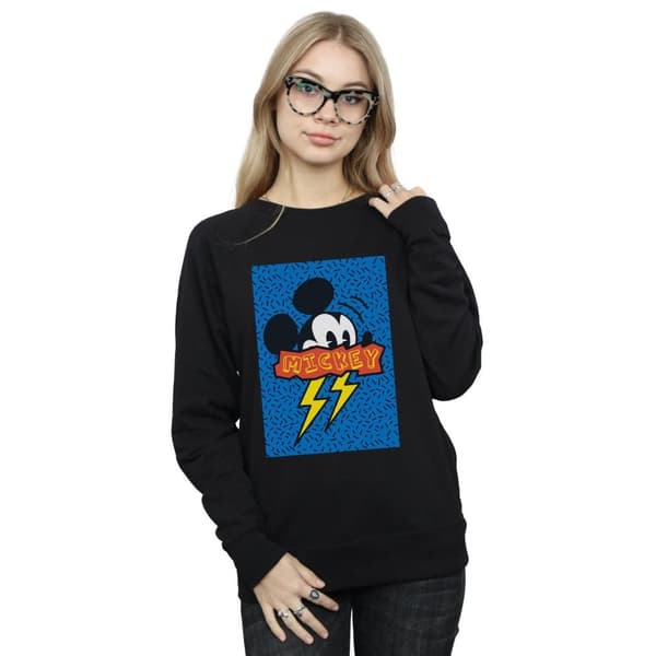 Disney Dam/Tjej Musse Pigg 90-tals Flash Sweatshirt