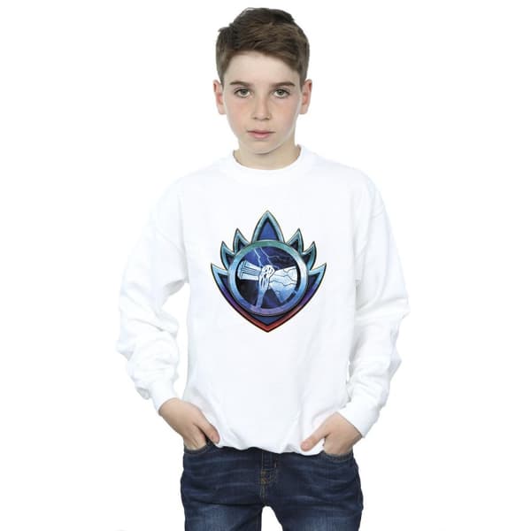 Marvel Boys Thor Love And Thunder Stormbreaker Crest Sweatshirt