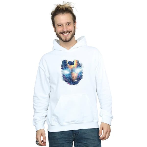 Marvel Mens Avengers Iron Man Hoodie med tryck på huvudet