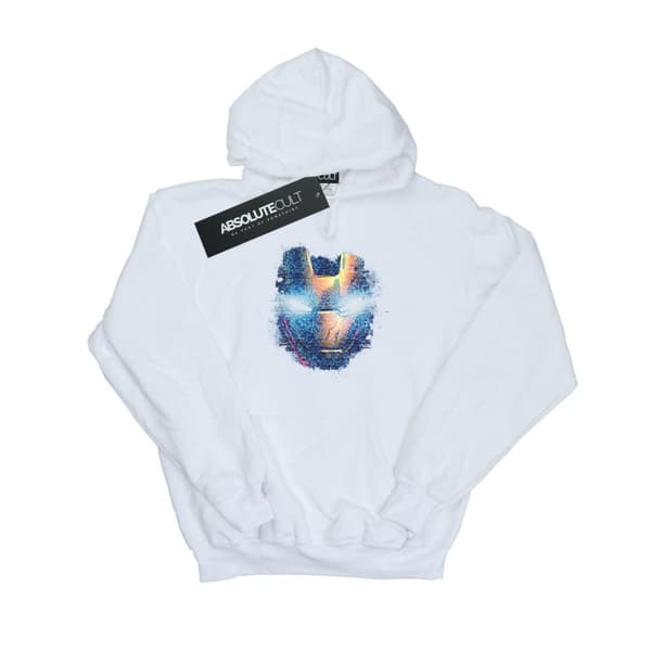 Marvel Mens Avengers Iron Man Hoodie med tryck på huvudet White L