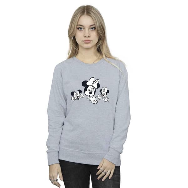 Disney Womens/Ladies Minnie Mouse Three Faces Sweatshirt