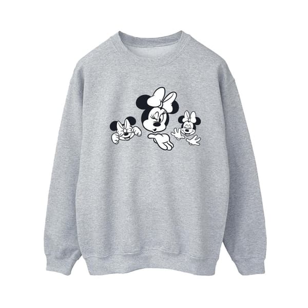 Disney Womens/Ladies Minnie Mouse Three Faces Sweatshirt