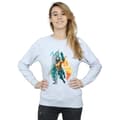 Miniatyrbild 2 av 3: DC Comics Dam/Tjej Aquaman Tropical Icon Sweatshirt