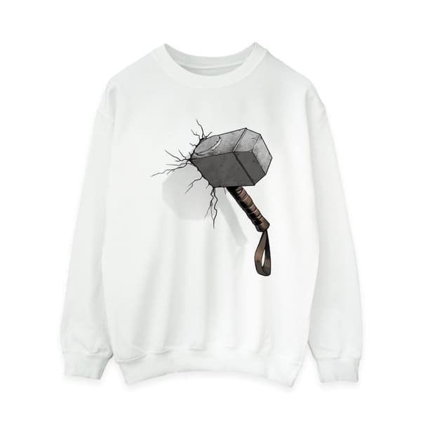 Marvel Universe Dam/Tjej Thor Hammer Crack Sweatshirt