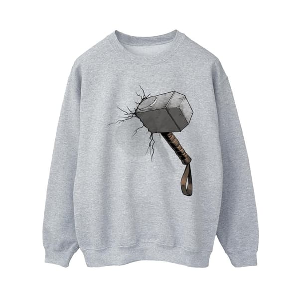 Marvel Universe Dam/Tjej Thor Hammer Crack Sweatshirt