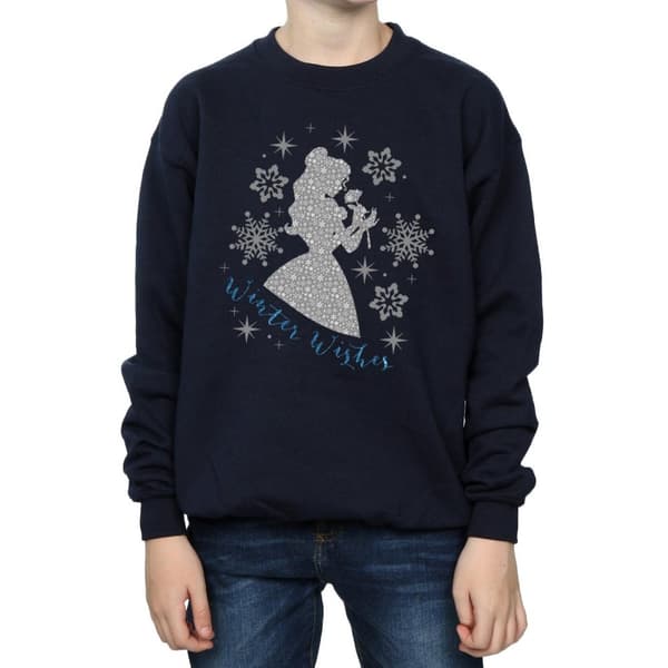 Disney Princess Pojkar Belle Winter Silhouette Sweatshirt