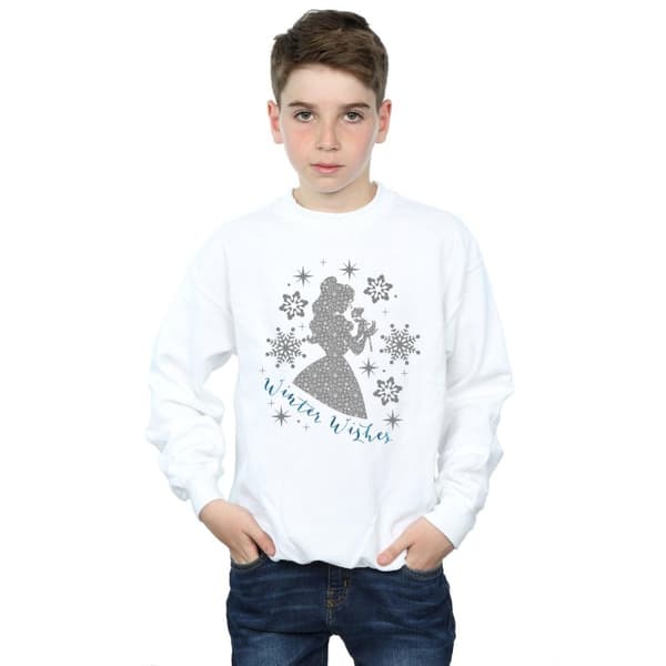Disney Princess Pojkar Belle Winter Silhouette Sweatshirt