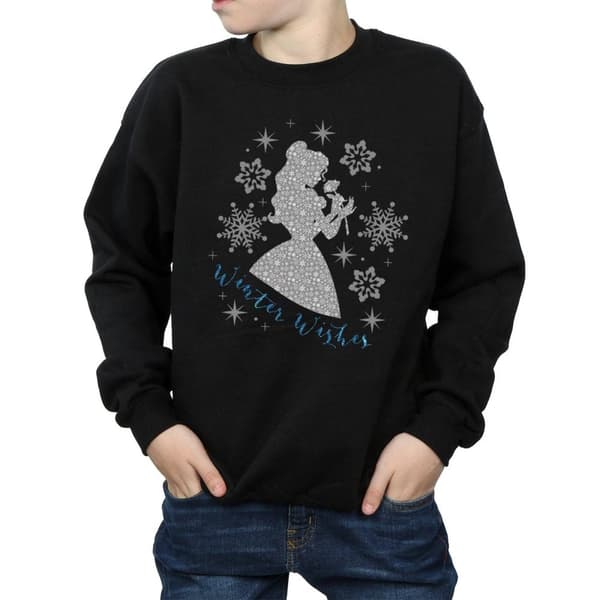 Disney Princess Pojkar Belle Winter Silhouette Sweatshirt