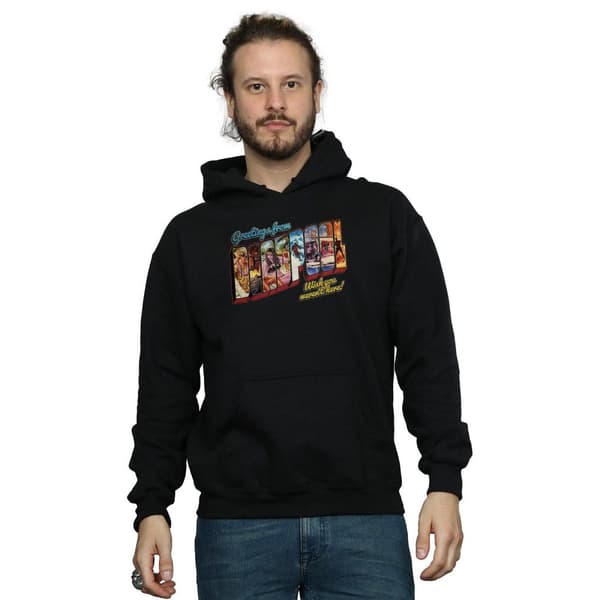 Marvel Mens Deadpool Greetings Hoodie