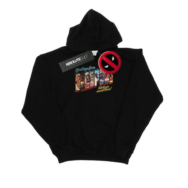 Marvel Mens Deadpool Greetings Hoodie