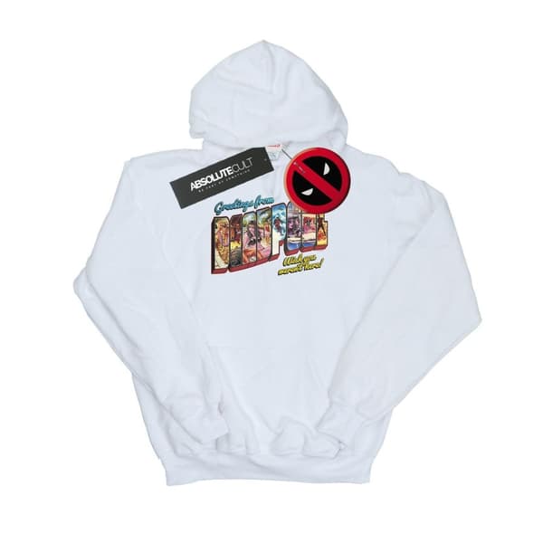Marvel Mens Deadpool Greetings Hoodie