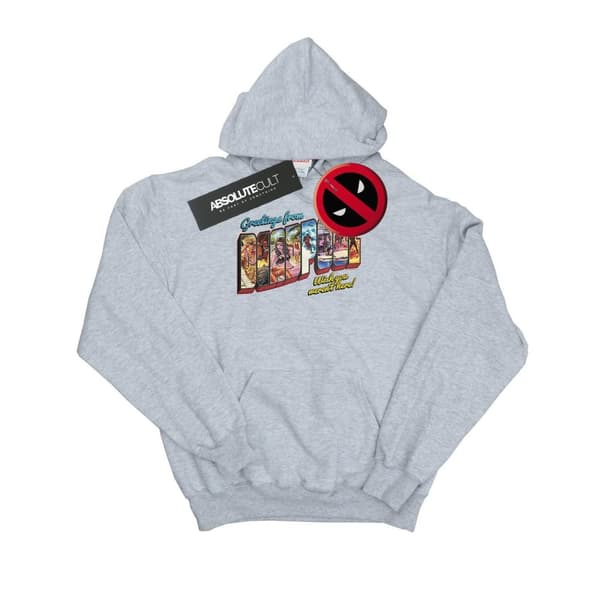 Marvel Mens Deadpool Greetings Hoodie