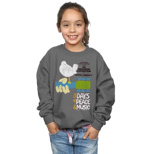 Woodstock Sweatshirt med festivalaffisch för flickor