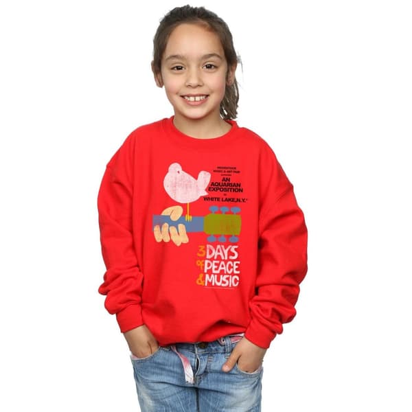Woodstock Sweatshirt med festivalaffisch för flickor