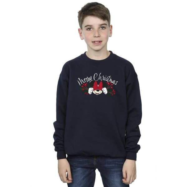 Disney Boys Minnie Mouse Christmas Holly Sweatshirt