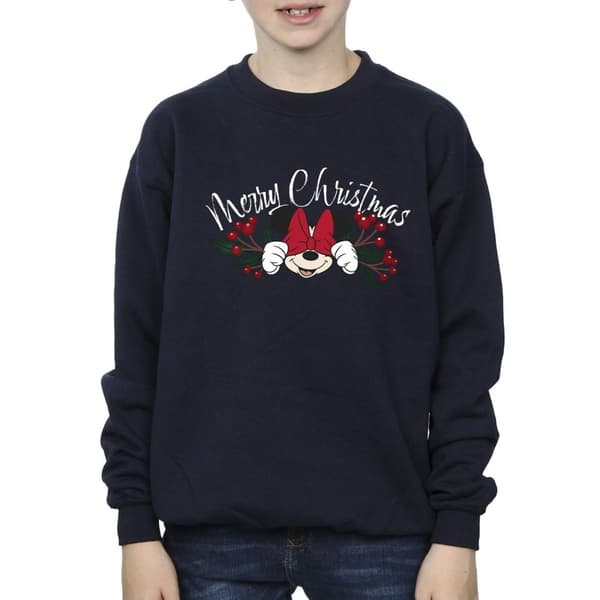 Disney Boys Minnie Mouse Christmas Holly Sweatshirt